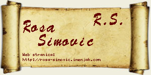 Rosa Simović vizit kartica